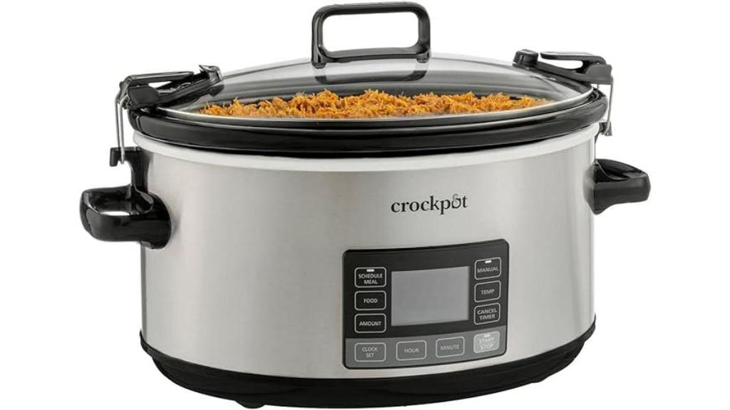 7 quart crock pot with timer and locking lid