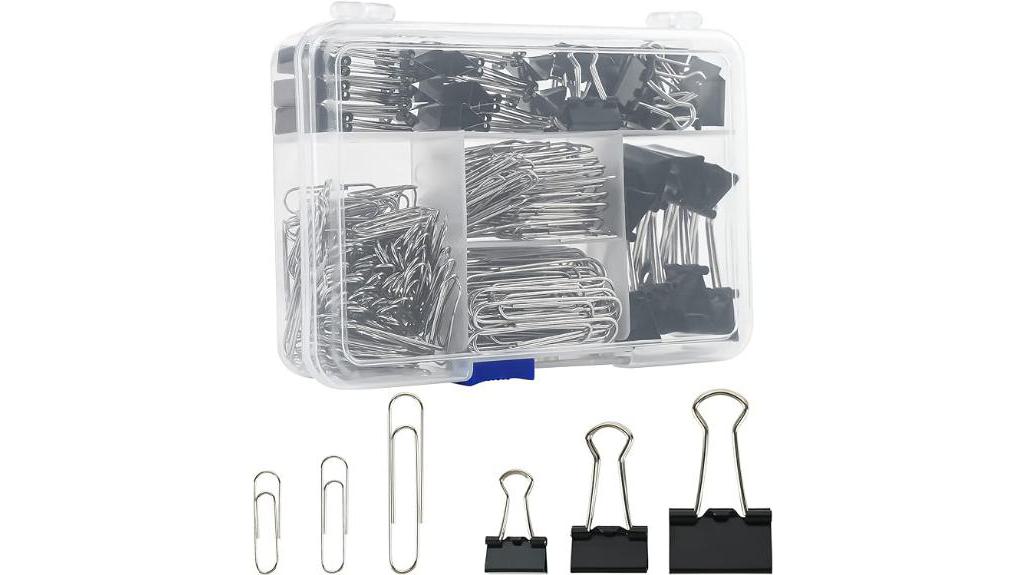 assorted sizes black clips