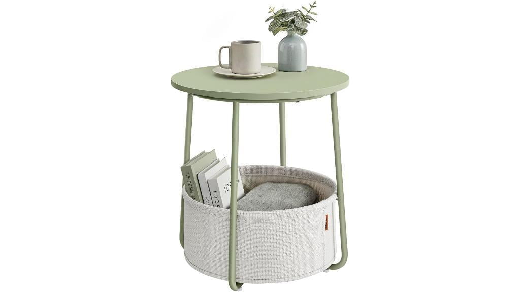 compact round end table