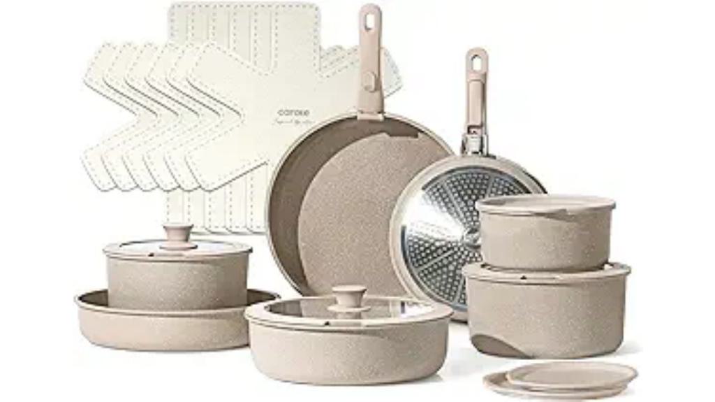 detachable handle cookware set