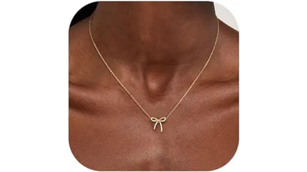 elegant bow necklace accessory