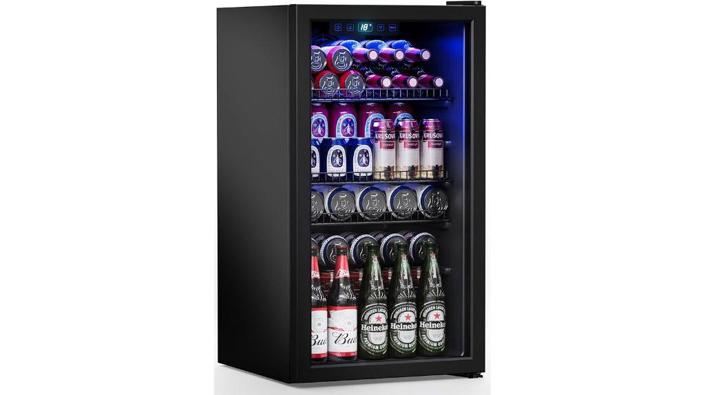 glass door beverage fridge