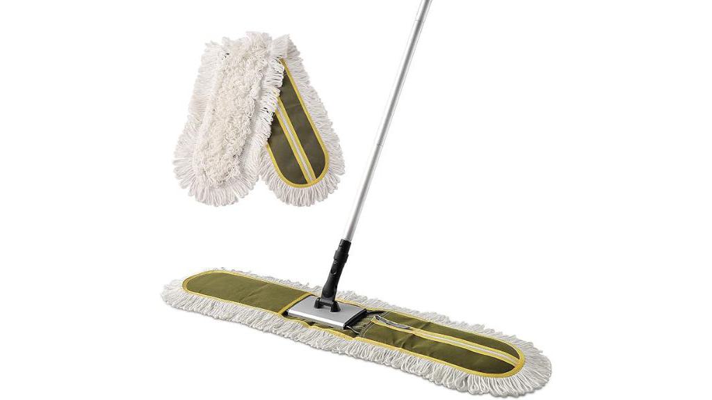 green commercial floor mop