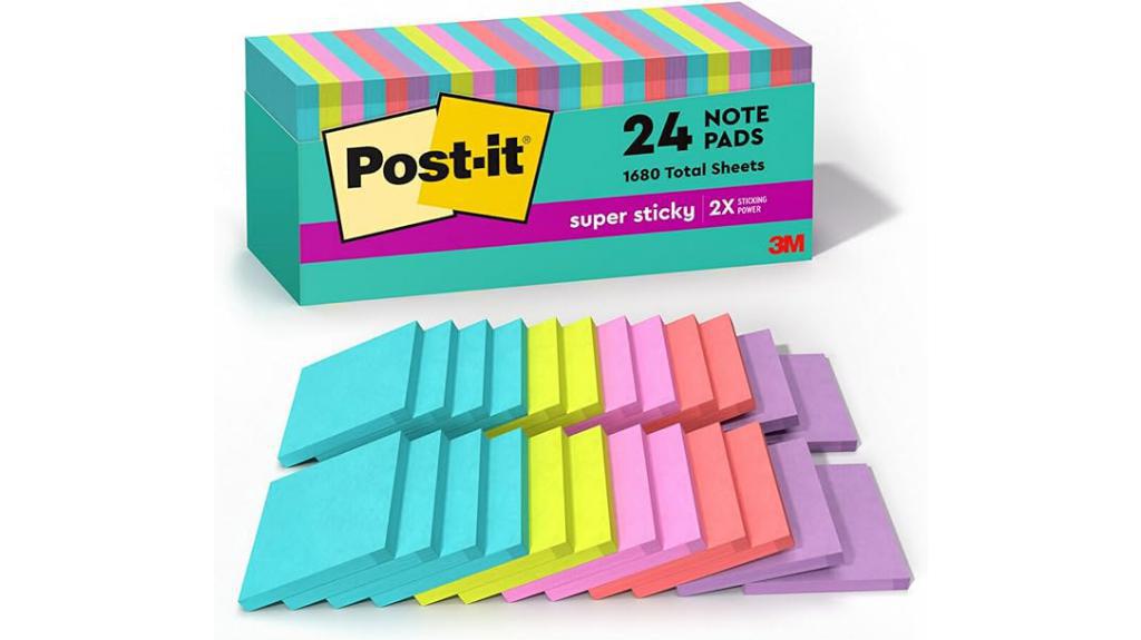 highly adhesive neon notes