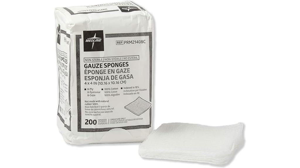 medical gauze sponges size