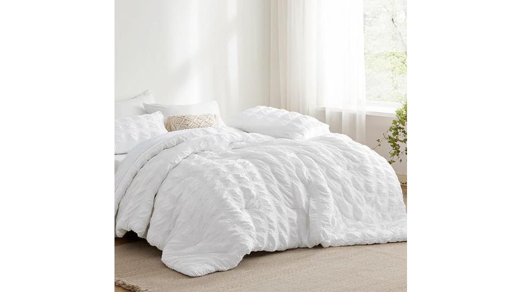 plaid seersucker queen bedding