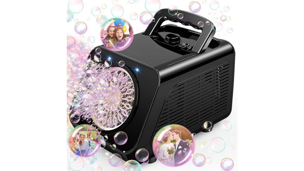 portable bubble machine details
