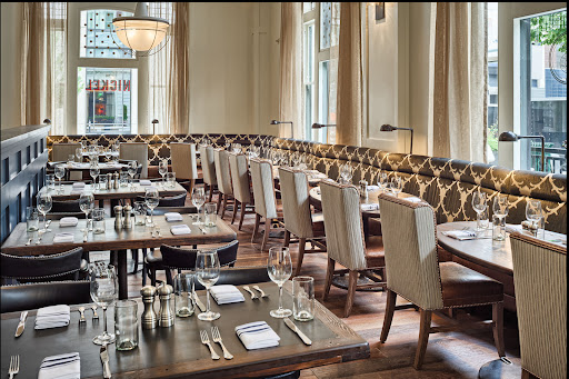 Interior of Nickel restaurant at Hotel Teatro
